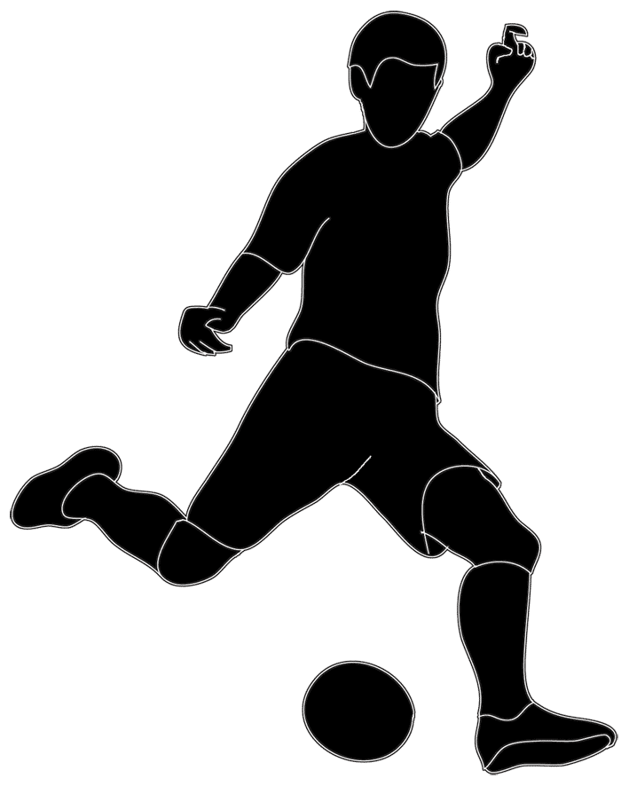 kicking a soccer ball clip art