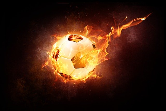 Football on fire Soccer Turbulent Air & Drag
