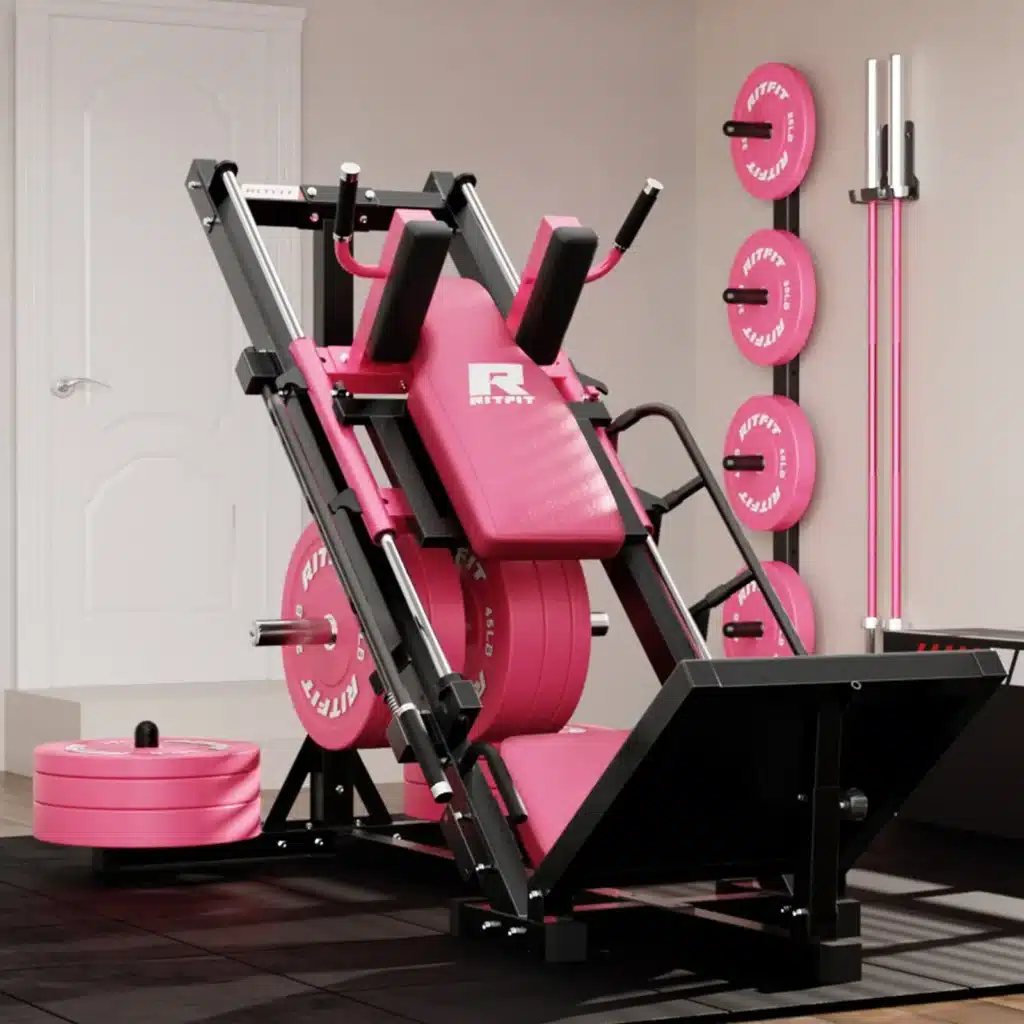 RitFit Pink Leg Press Hack Squat Machine